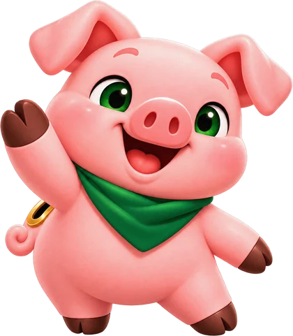 Piggy waving hello